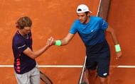 Alexander Zverev (L) and Matteo Berrettini
